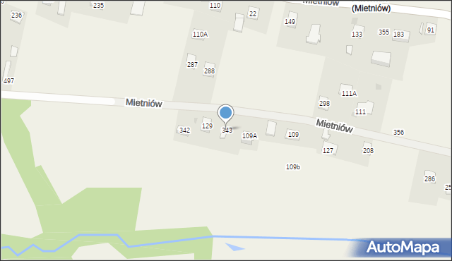 Mietniów, Mietniów, 343, mapa Mietniów