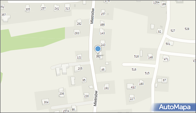 Mietniów, Mietniów, 382, mapa Mietniów