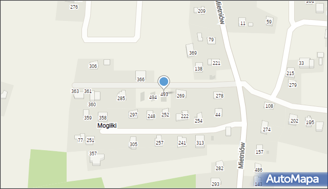 Mietniów, Mietniów, 493, mapa Mietniów