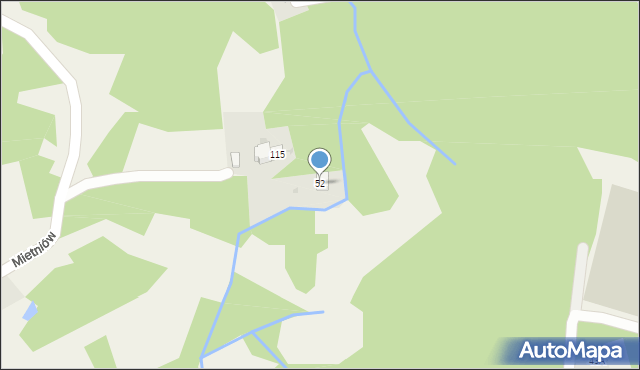 Mietniów, Mietniów, 52, mapa Mietniów