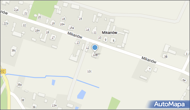 Mikanów, Mikanów, 12B, mapa Mikanów