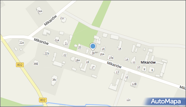 Mikanów, Mikanów, 19, mapa Mikanów