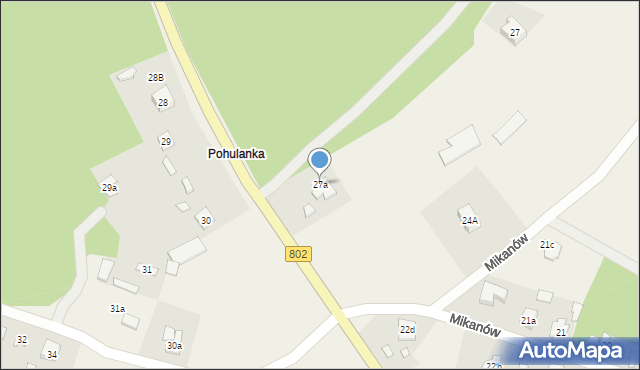 Mikanów, Mikanów, 27a, mapa Mikanów
