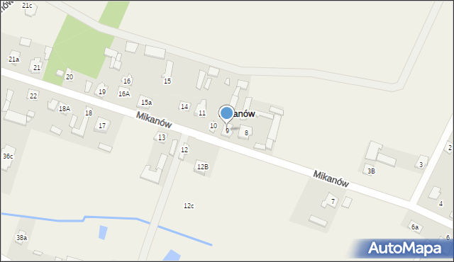 Mikanów, Mikanów, 9, mapa Mikanów