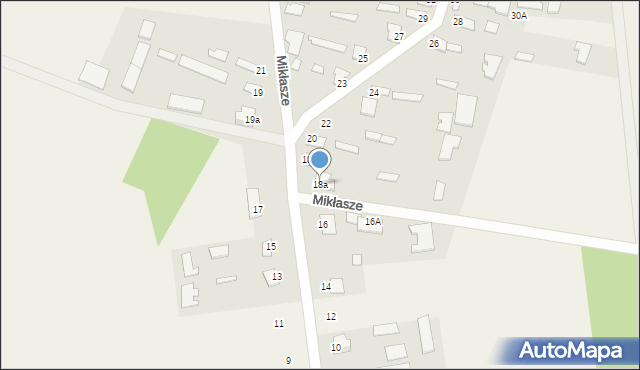 Mikłasze, Mikłasze, 18a, mapa Mikłasze