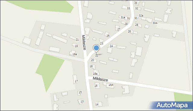 Mikłasze, Mikłasze, 22, mapa Mikłasze