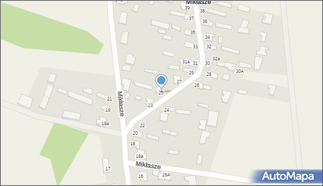 Mikłasze, Mikłasze, 25, mapa Mikłasze