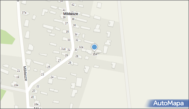 Mikłasze, Mikłasze, 30A, mapa Mikłasze