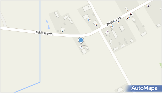 Mikłaszewo, Mikłaszewo, 2A, mapa Mikłaszewo