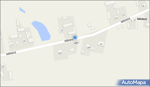 Miklesz, Miklesz, 14B, mapa Miklesz
