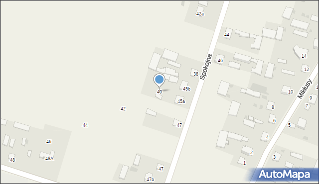 Mikłusy, Mikłusy, 40, mapa Mikłusy