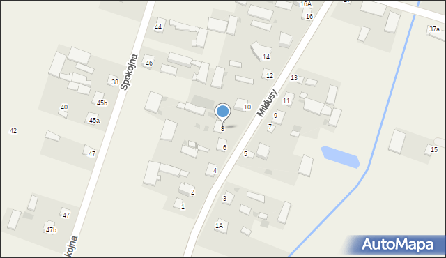 Mikłusy, Mikłusy, 8, mapa Mikłusy