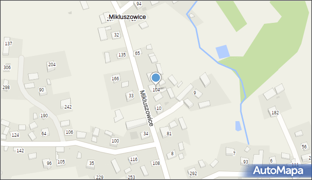 Mikluszowice, Mikluszowice, 104, mapa Mikluszowice