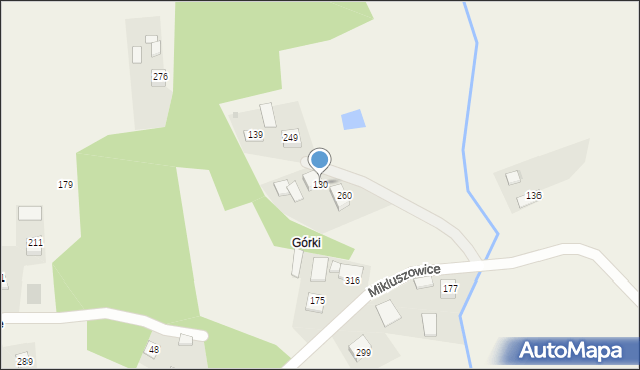 Mikluszowice, Mikluszowice, 130, mapa Mikluszowice