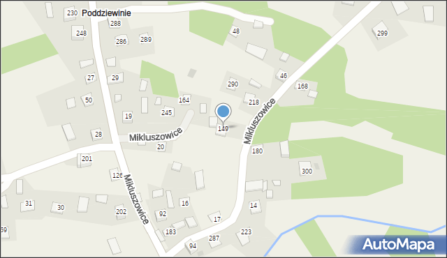 Mikluszowice, Mikluszowice, 149, mapa Mikluszowice