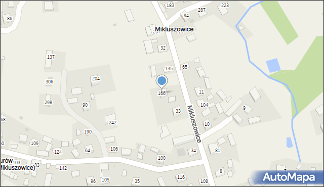 Mikluszowice, Mikluszowice, 166, mapa Mikluszowice