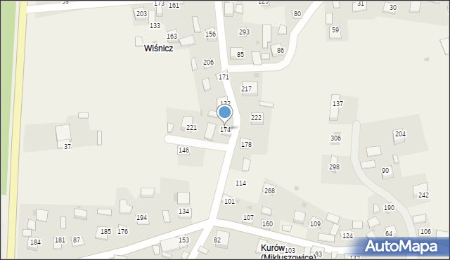 Mikluszowice, Mikluszowice, 174, mapa Mikluszowice