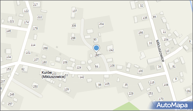 Mikluszowice, Mikluszowice, 190, mapa Mikluszowice