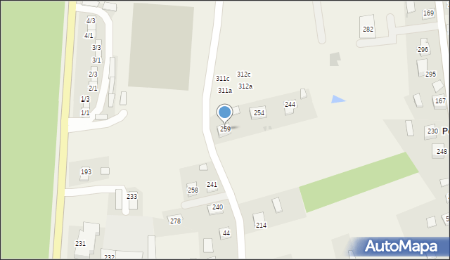 Mikluszowice, Mikluszowice, 259, mapa Mikluszowice