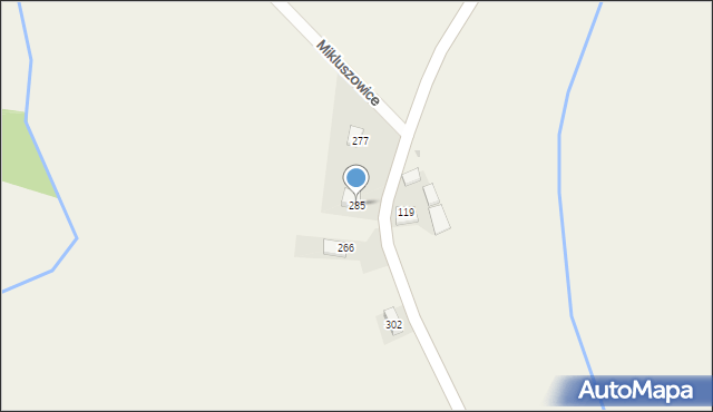 Mikluszowice, Mikluszowice, 285, mapa Mikluszowice