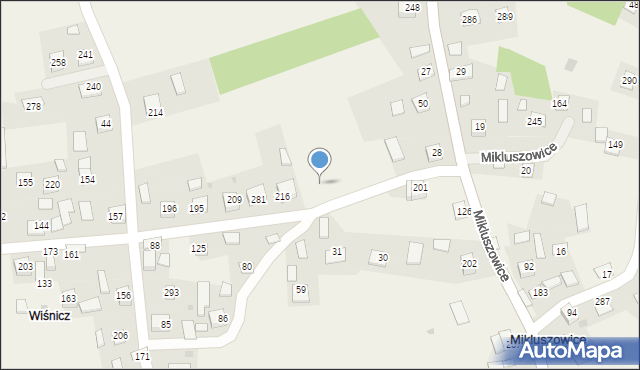 Mikluszowice, Mikluszowice, 321, mapa Mikluszowice