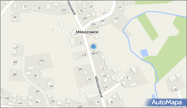Mikluszowice, Mikluszowice, 65, mapa Mikluszowice