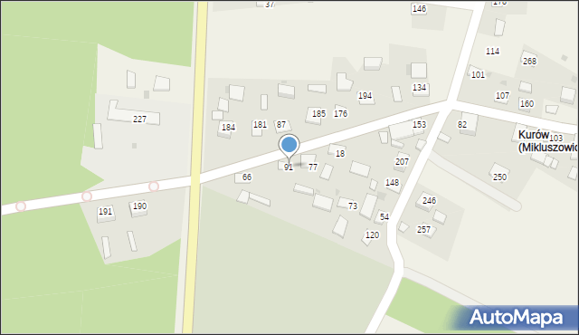 Mikluszowice, Mikluszowice, 91, mapa Mikluszowice