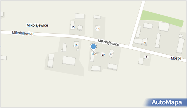 Mikołajewice, Mikołajewice, 10A, mapa Mikołajewice