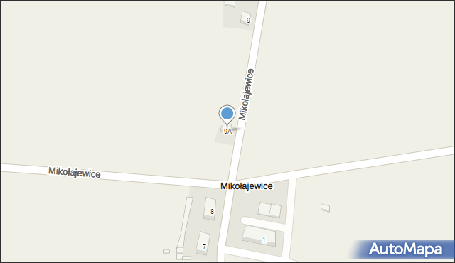 Mikołajewice, Mikołajewice, 9A, mapa Mikołajewice