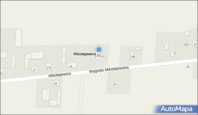 Mikołajewice, Mikołajewice, 24, mapa Mikołajewice