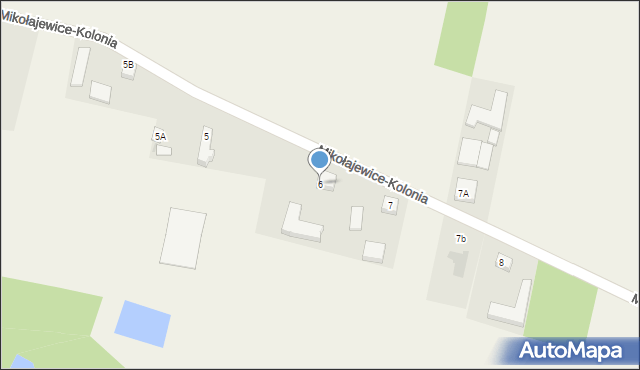 Mikołajewice, Mikołajewice-Kolonia, 6, mapa Mikołajewice