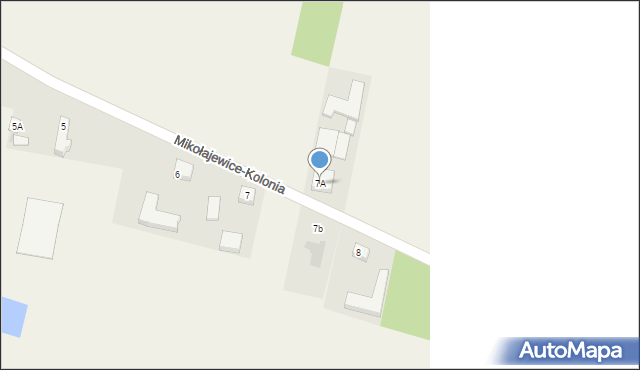 Mikołajewice, Mikołajewice-Kolonia, 7A, mapa Mikołajewice