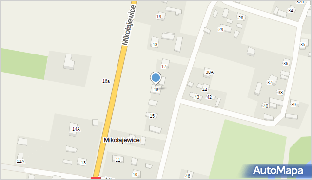 Mikołajewice, Mikołajewice, 16, mapa Mikołajewice