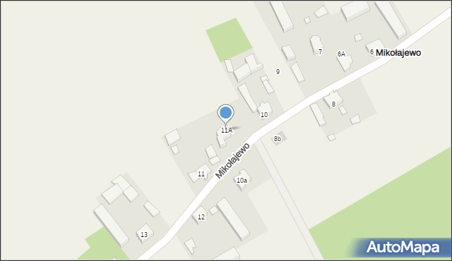 Mikołajewo, Mikołajewo, 11A, mapa Mikołajewo