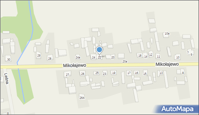 Mikołajewo, Mikołajewo, 22, mapa Mikołajewo