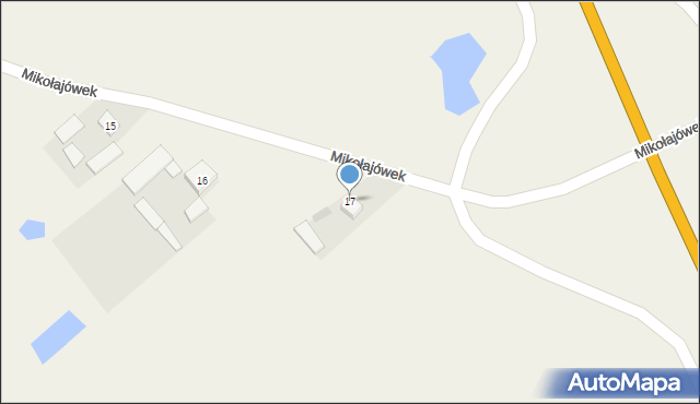 Mikołajówek, Mikołajówek, 17, mapa Mikołajówek
