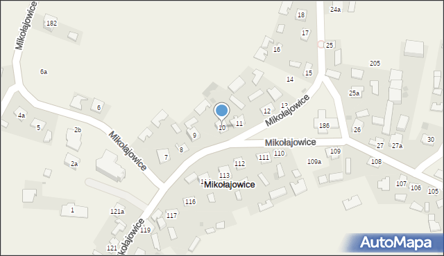 Mikołajowice, Mikołajowice, 10, mapa Mikołajowice