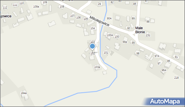 Mikołajowice, Mikołajowice, 102, mapa Mikołajowice