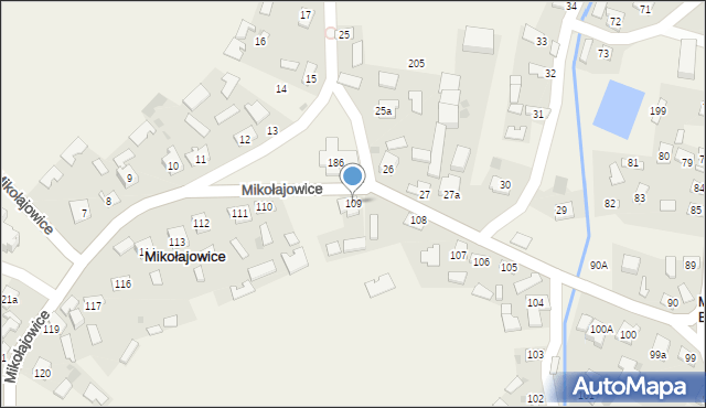 Mikołajowice, Mikołajowice, 109, mapa Mikołajowice