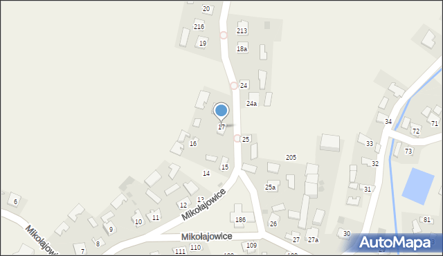 Mikołajowice, Mikołajowice, 17, mapa Mikołajowice