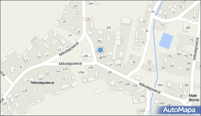 Mikołajowice, Mikołajowice, 26, mapa Mikołajowice