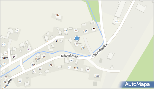 Mikołajowice, Mikołajowice, 50, mapa Mikołajowice