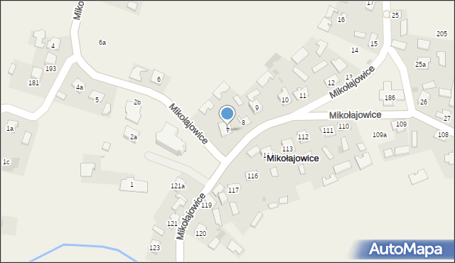 Mikołajowice, Mikołajowice, 7, mapa Mikołajowice
