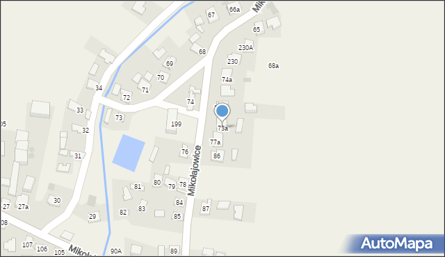 Mikołajowice, Mikołajowice, 73a, mapa Mikołajowice