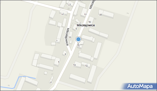 Mikołajowice, Mikołajowice, 51, mapa Mikołajowice