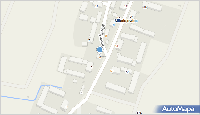 Mikołajowice, Mikołajowice, 6, mapa Mikołajowice