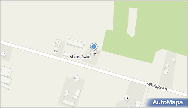 Mikołajówka, Mikołajówka, 15a, mapa Mikołajówka