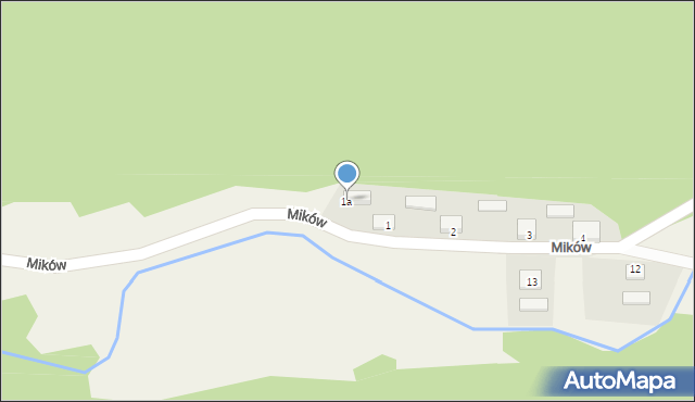 Mików, Mików, 1a, mapa Mików
