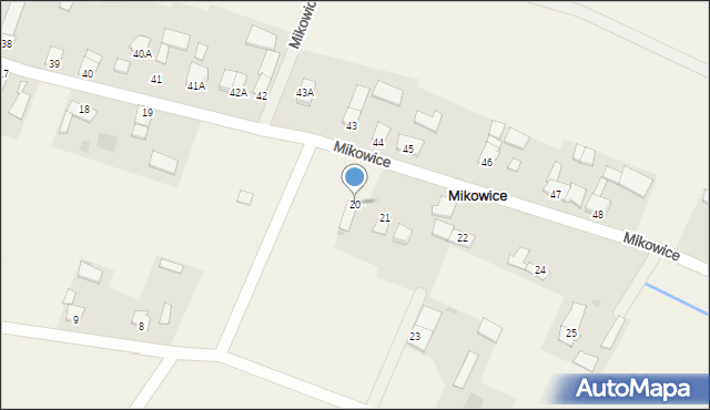 Mikowice, Mikowice, 20, mapa Mikowice