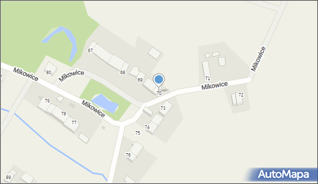 Mikowice, Mikowice, 70, mapa Mikowice